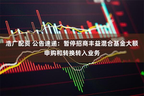 浩广配资 公告速递：暂停招商丰益混合基金大额申购和转换转入业务